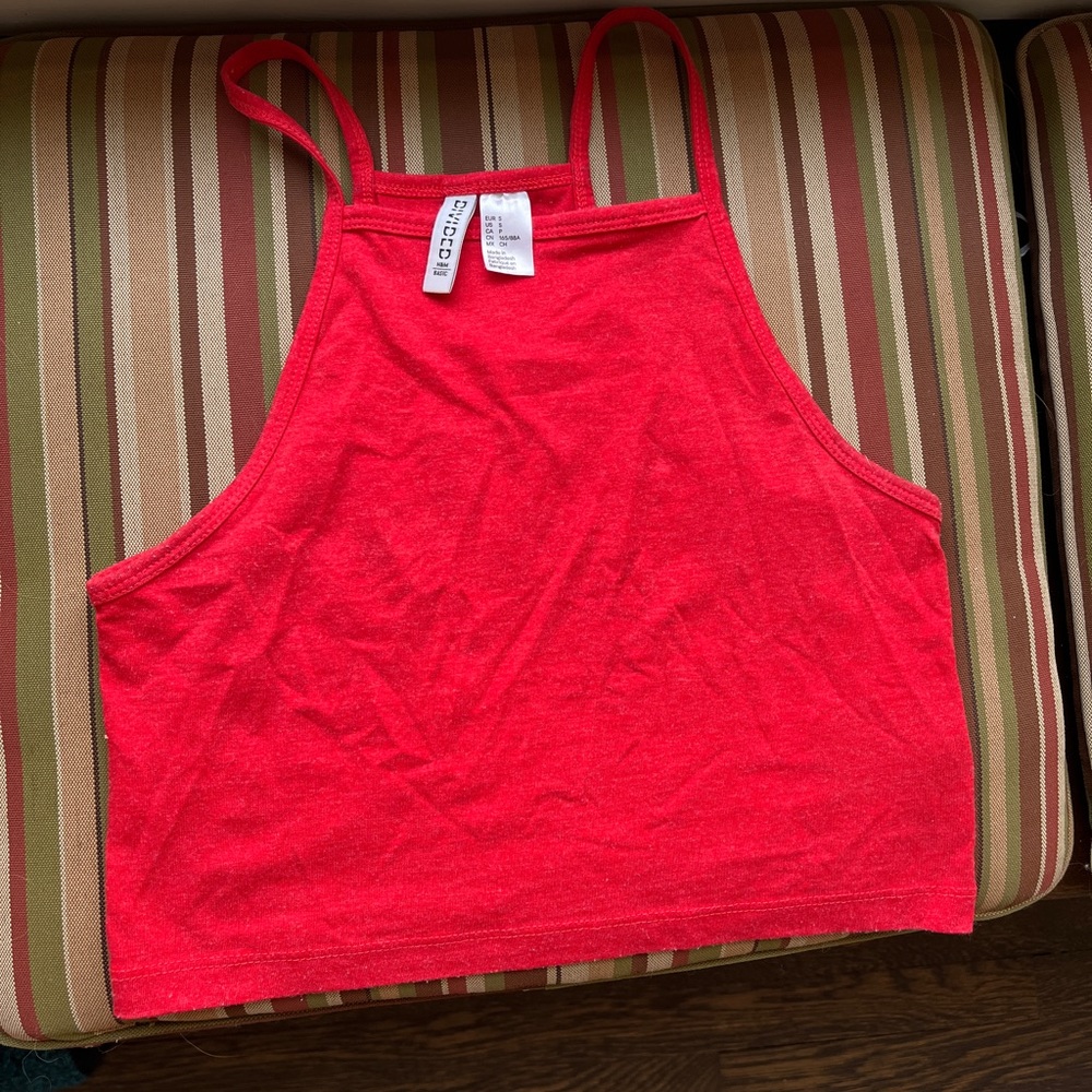 Red crop top